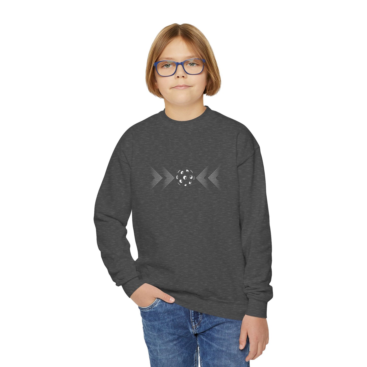 Pickleball Junior Crewneck Sweatshirt Modern style - athletic classic style