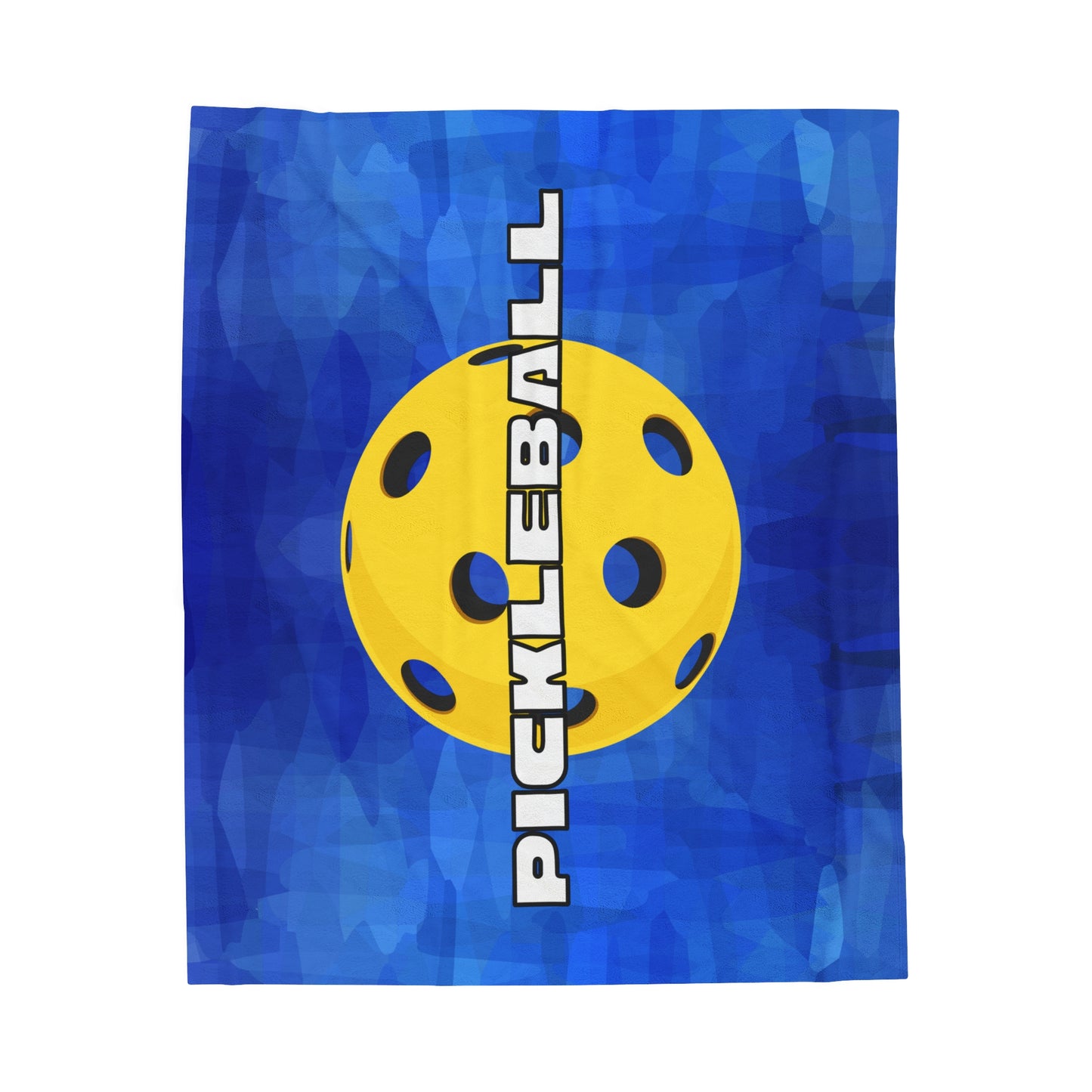 Plush Blanket - Pickleball Design, Small to Extra Large sizes - Gift for Home | blue layered balls style
