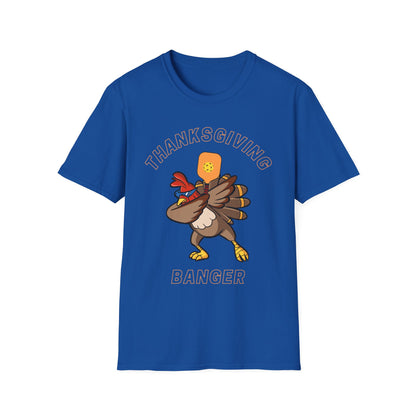 Thanksgiving Turkey Banger Pickleball Unisex T-Shirt, Pickleball Game, Thankful Turkey Tee, Sports Shirt, Pickleball Lover Gift