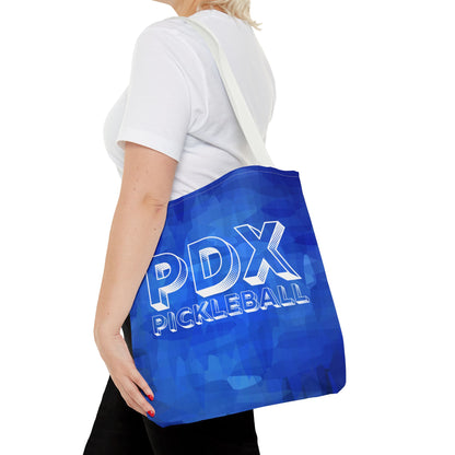 Modern Blue PDX Pickleball Tote Bag - Portaland Oregon pickleball gear bag shopping and courts