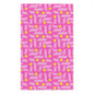 Contemporary Pink Pickleball Rally Towel - courts, kitchen, bathroom towel for Pickleball player