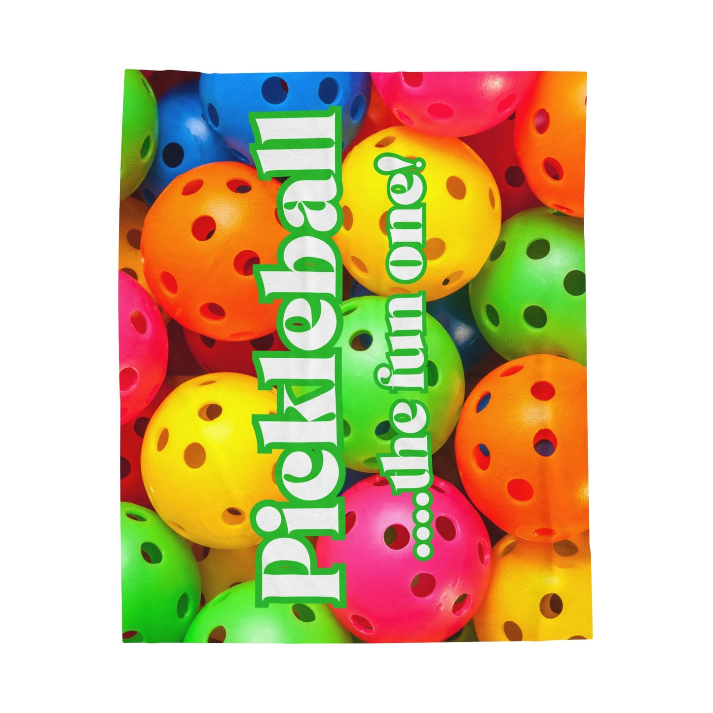 Plush Blanket - Pickleball Design, Small to Extra Large sizes - Gift for Home | pickleball the fun one style