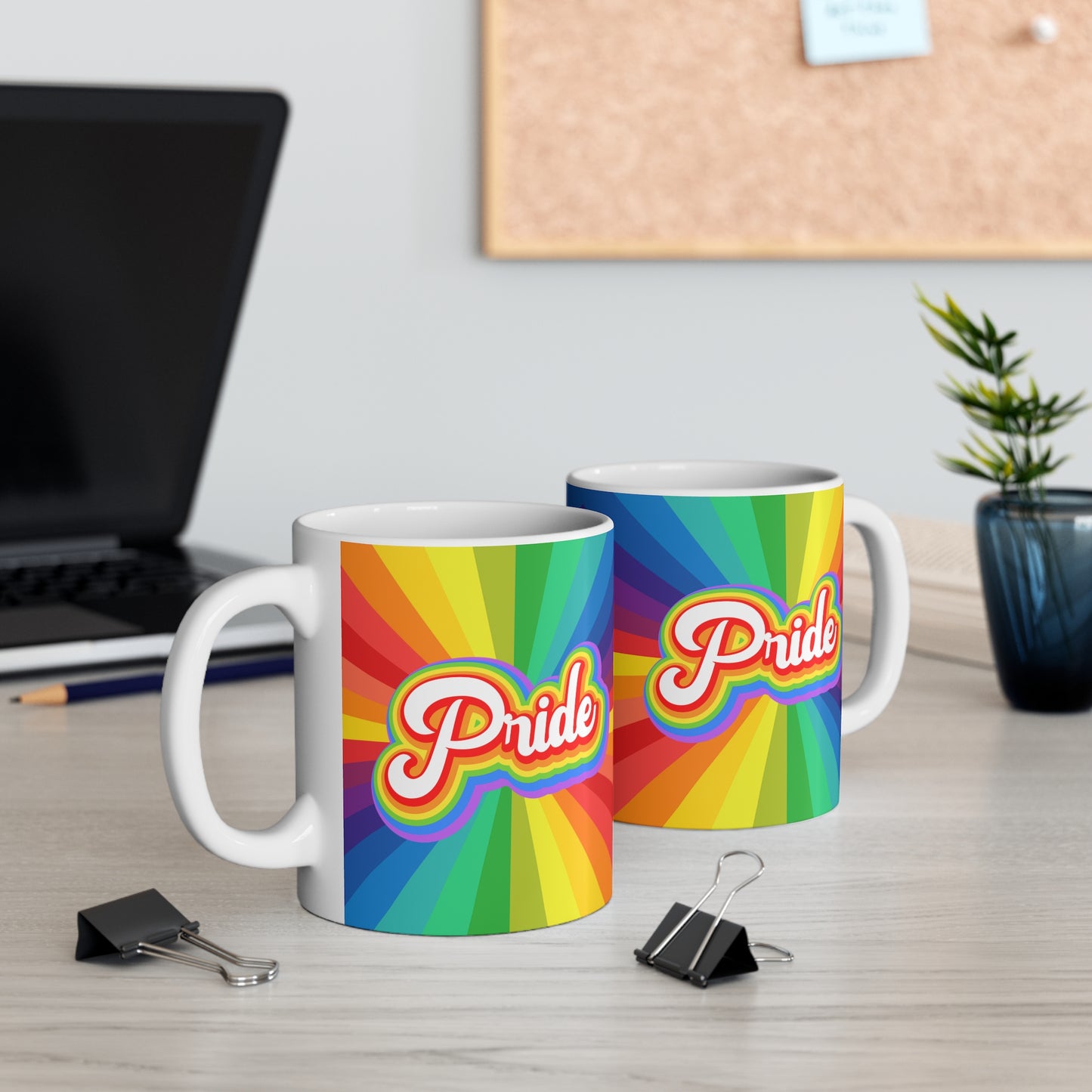 Pride Rainbow Coffee Mug - Cup ceramic Mug LGTBQ