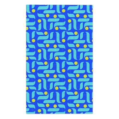 Contemporary Light Blue Pickleball Towel - pickleball player sports rally kitchen bathroom towel