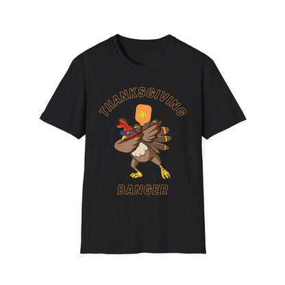 Thanksgiving Turkey Banger Pickleball Unisex T-Shirt, Pickleball Game, Thankful Turkey Tee, Sports Shirt, Pickleball Lover Gift