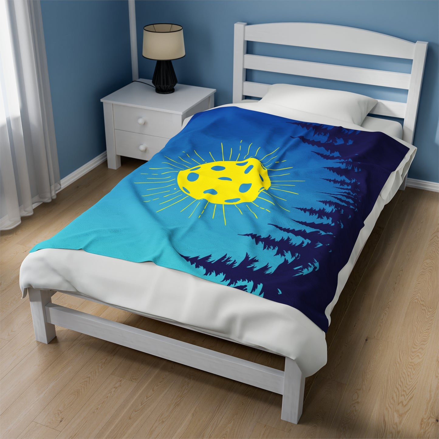 Plush Blanket - Pickleball Design, Small to Extra Large sizes - Gift for Home | moutain tree pickleball style