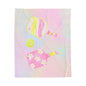 Plush Blanket - Pickleball Design, Small to Extra Large sizes - Gift for Home | pastel pickleball paddle style
