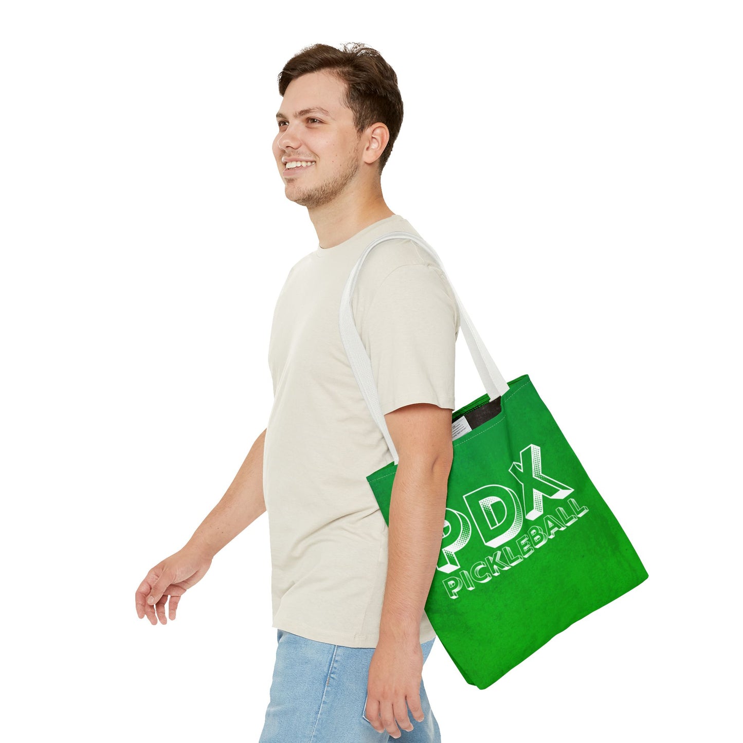 Modern Green PDX Pickleball Tote Bag - Portaland Oregon pickleball gear bag shopping and courts