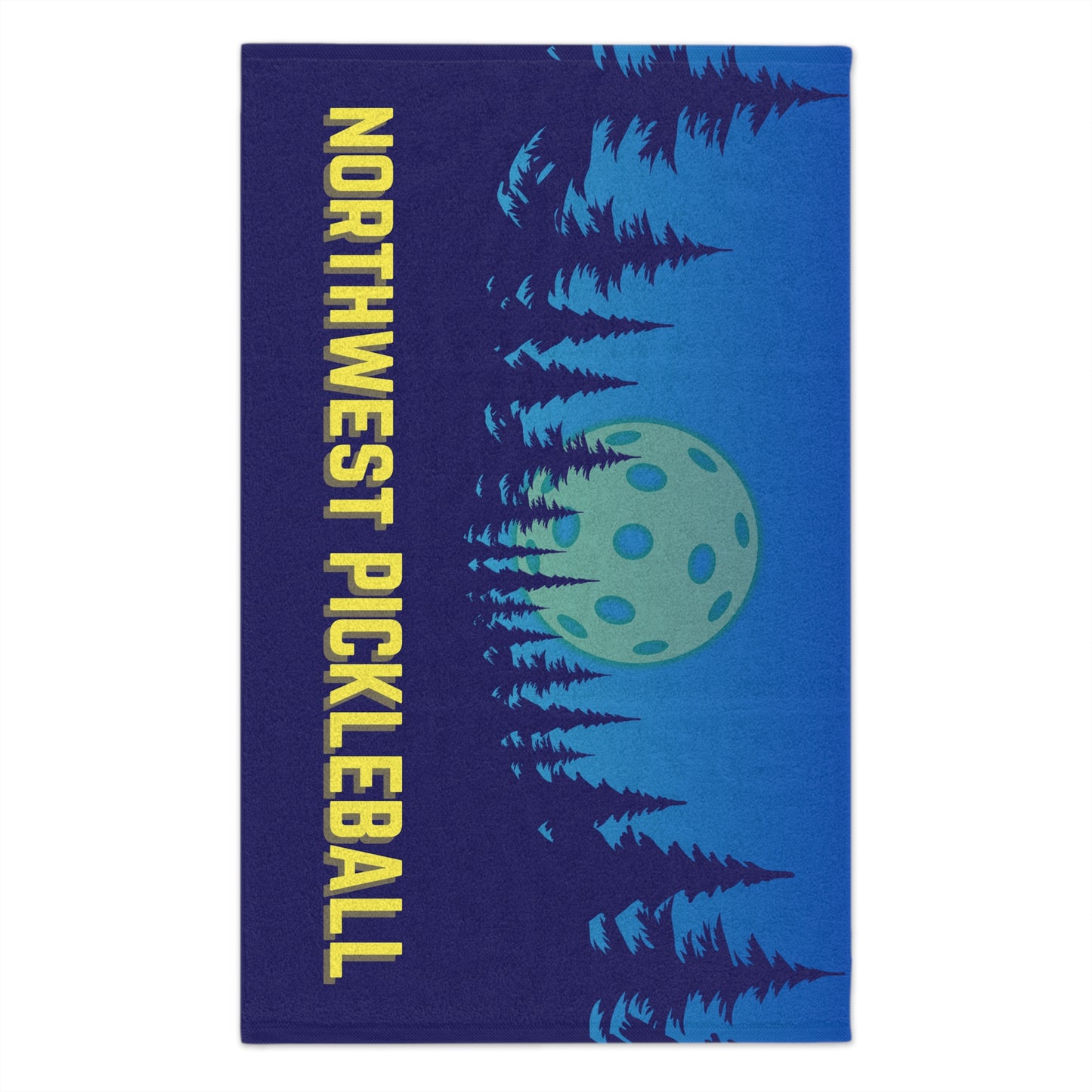 Northwest Mountain Pickleball Towel - pickleball player sports rally kitchen bathroom towel Portland oregon