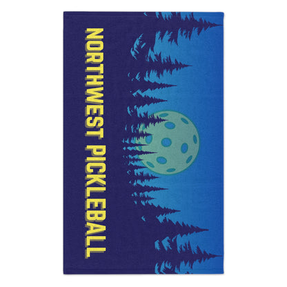 Northwest Mountain Pickleball Towel - pickleball player sports rally kitchen bathroom towel Portland oregon