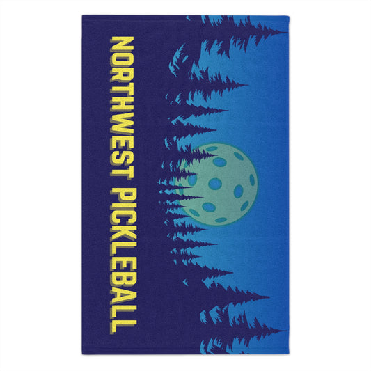 Northwest Mountain Pickleball Towel - pickleball player sports rally kitchen bathroom towel Portland oregon
