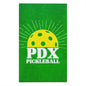 Sunrise Green PDX Pickleball Towel - Portland Oregon pickleball player sports rally kitchen bathroom towel