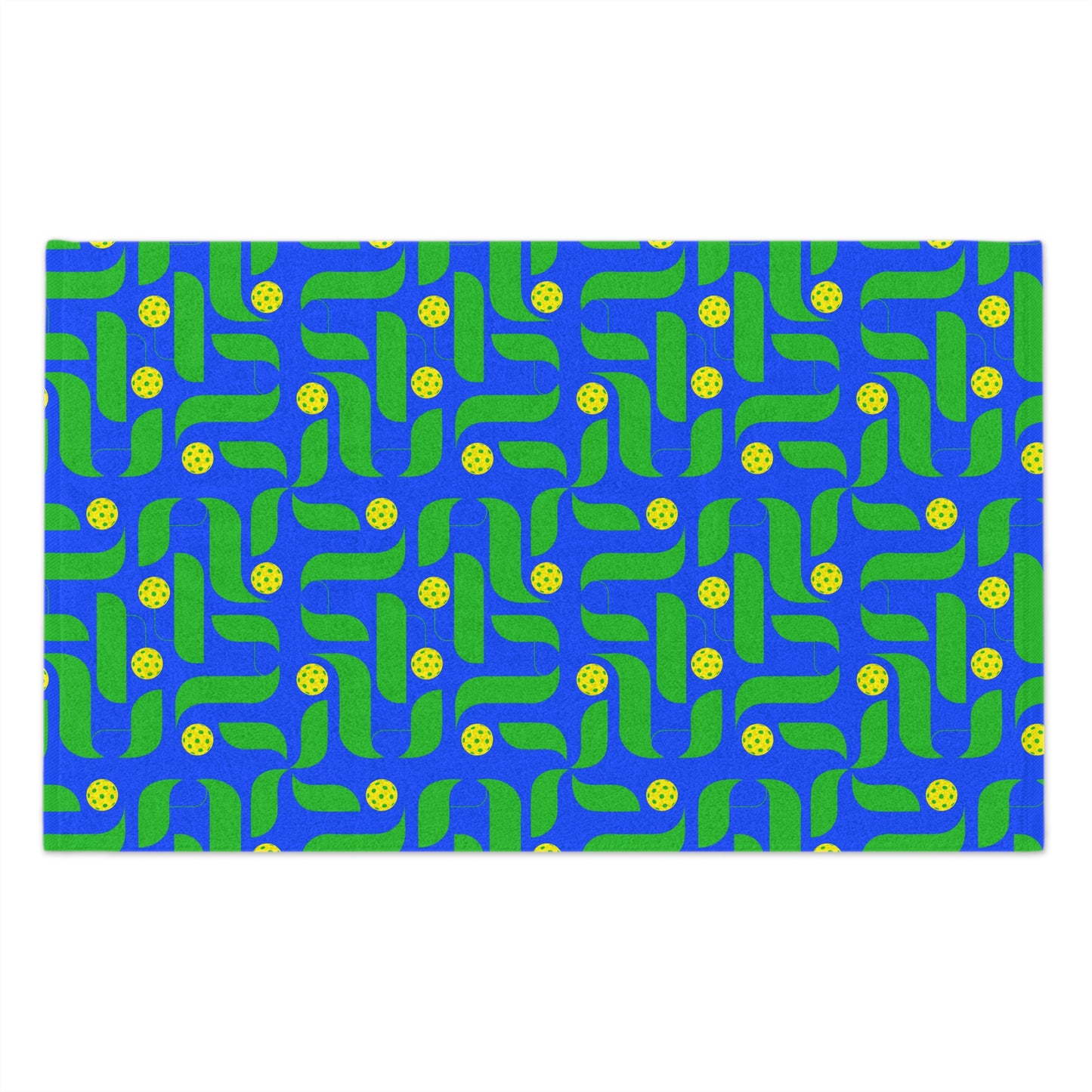 Contemporary Blue/Green PickleballTowel - pickleball player sports rally kitchen bathroom towel