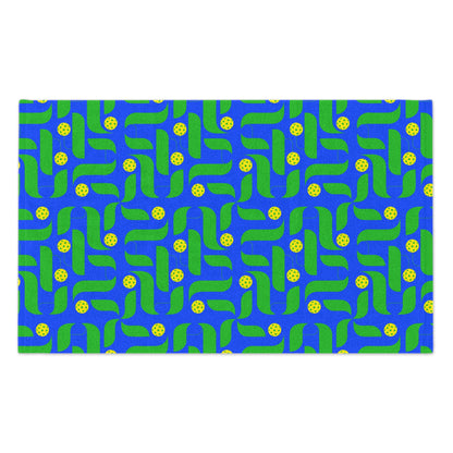 Contemporary Blue/Green PickleballTowel - pickleball player sports rally kitchen bathroom towel