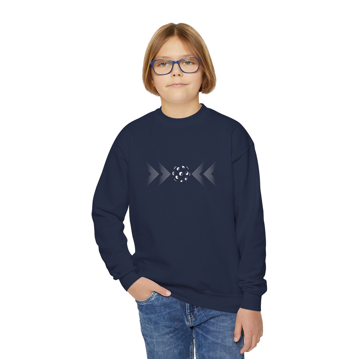 Pickleball Junior Crewneck Sweatshirt Modern style - athletic classic style