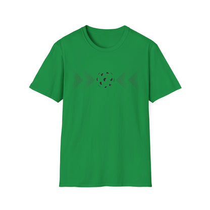 Modern Pickleball T-Shirt on or off the court-Unisex style and extra softness for ease wear-gift or court apparel-dark image