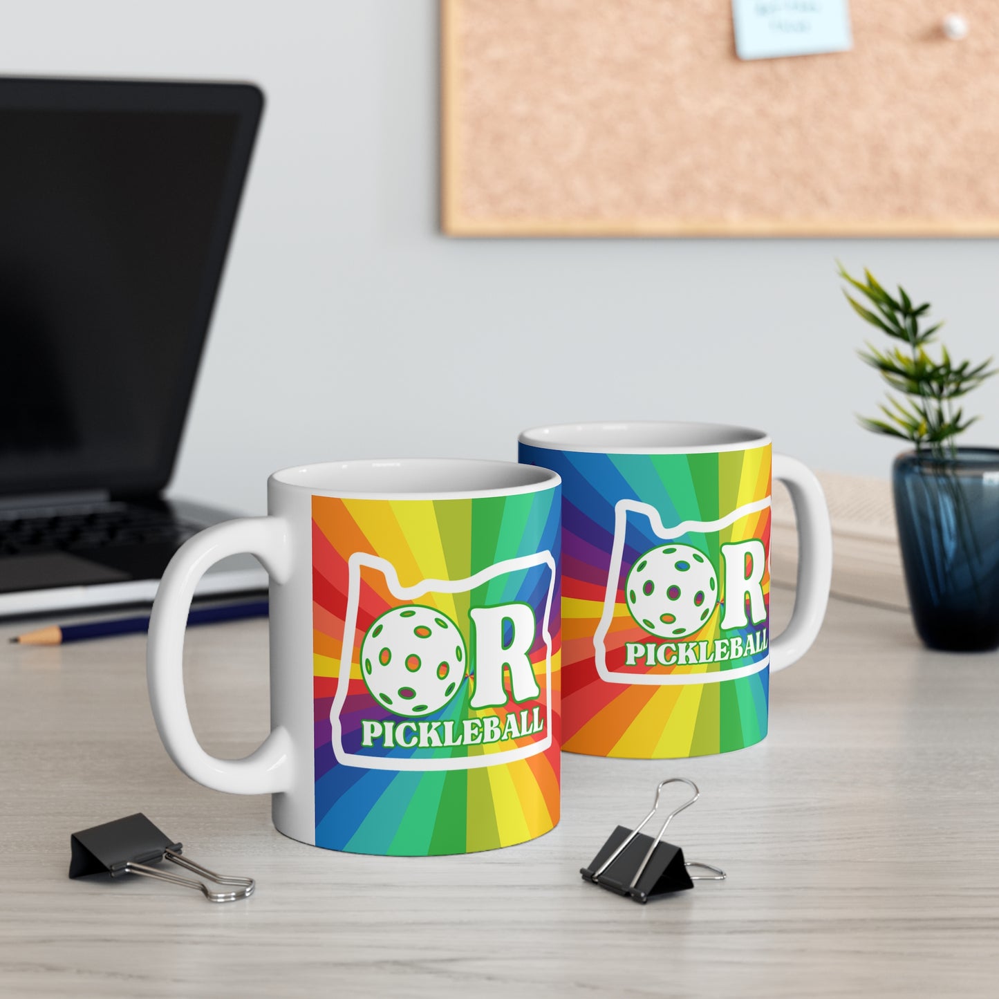Oregon Pickleball Pride Coffee Mug - pickleballer cup mug LGTBQ