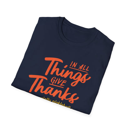 Thanksgiving Gratitude Pickleball T-Shirt, Unisex Tee, Shirt for Men Women, Fall Season Top, Sporty Gift