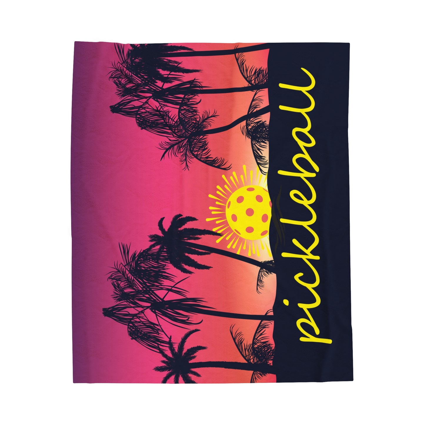 Plush Blanket - Pickleball Design, Small to Extra Large sizes - Gift for Home | beach pickleball style