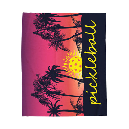 Plush Blanket - Pickleball Design, Small to Extra Large sizes - Gift for Home | beach pickleball style