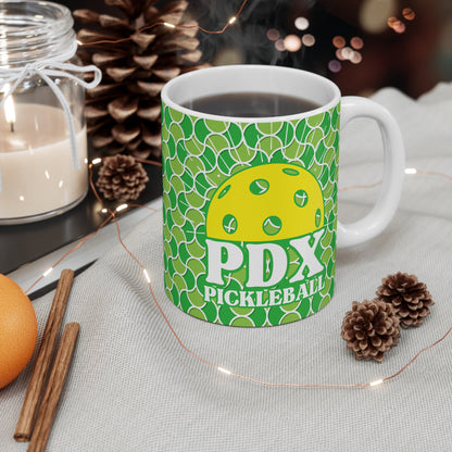 PDX Rising Sun Pickleball Mug - Portland Oregon coffee mug cup