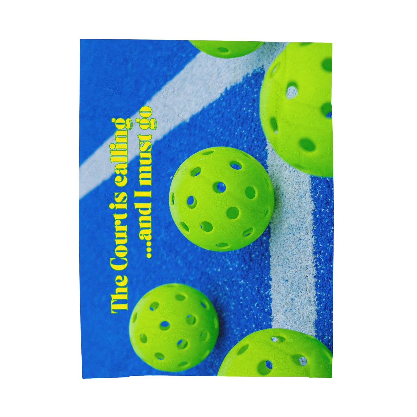 Plush Blanket - Pickleball Design, Small to Extra Large sizes - Gift for Home | pickleball is my therapy style