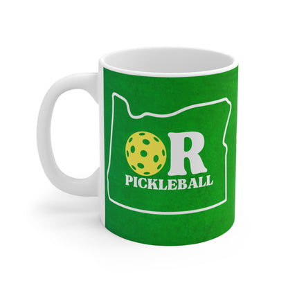 Oregon Green Pickleball Coffee Mug - Oregon state pickleballer cup mug