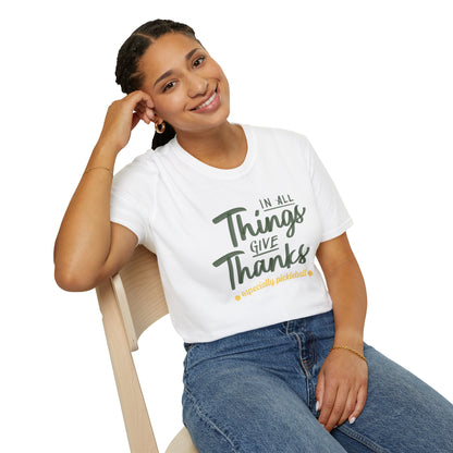 Thanksgiving Pickleball T-Shirt, Unisex Shirt for Players, Thankful Pickleball Tee, Sports Gift, Game of Pickleball Top