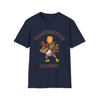 Thanksgiving Turkey Banger Pickleball Unisex T-Shirt, Pickleball Game, Thankful Turkey Tee, Sports Shirt, Pickleball Lover Gift