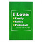 Love Family and Pickleball Rally Towel - courts, kitchen, bathroom towel for Pickleball player