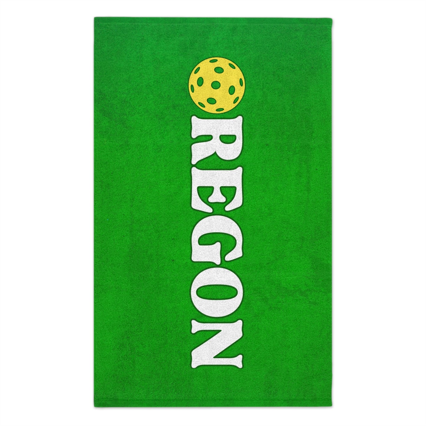 Oregon green Pickleball Towel - pickleball player sports rally kitchen bathroom towel Portland PDX