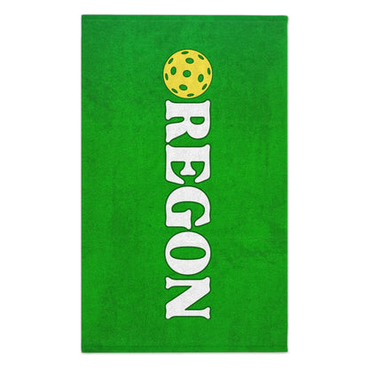 Oregon green Pickleball Towel - pickleball player sports rally kitchen bathroom towel Portland PDX