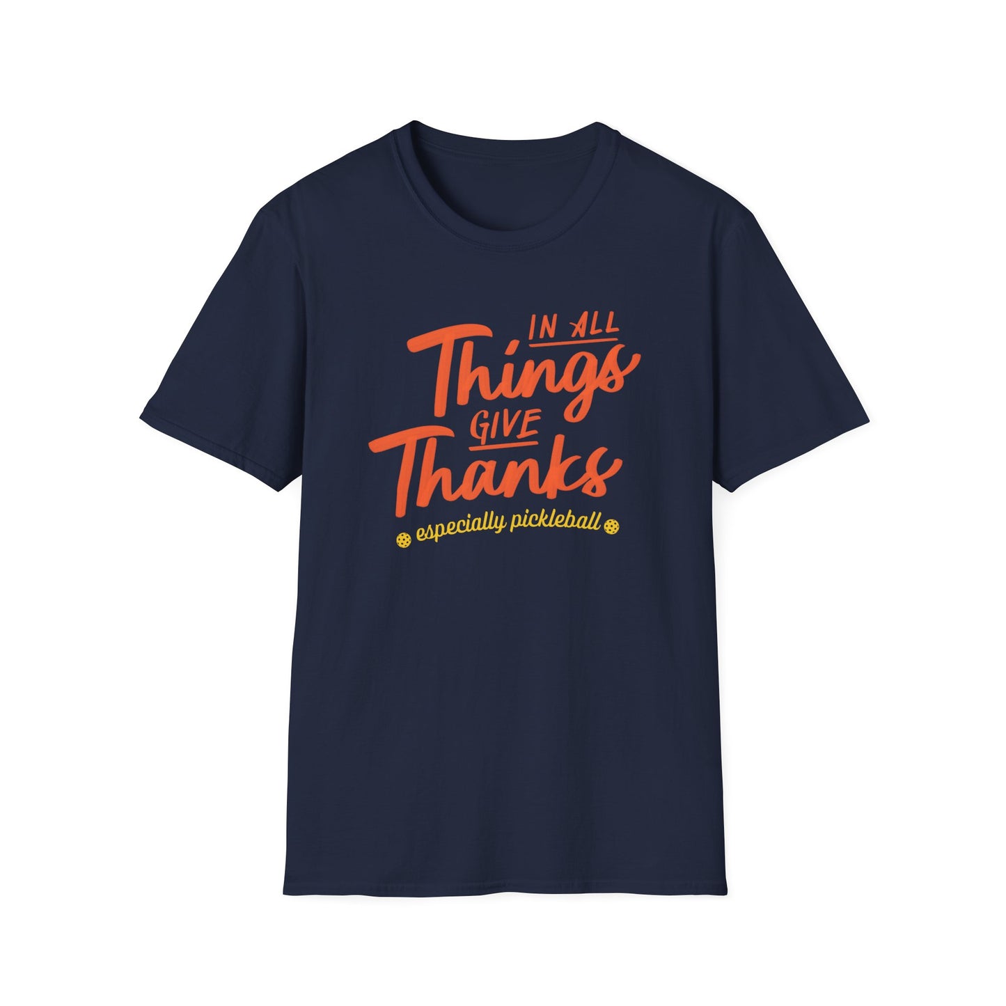 Thanksgiving Gratitude Pickleball T-Shirt, Unisex Tee, Shirt for Men Women, Fall Season Top, Sporty Gift