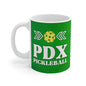 PDX Pickleball Yellow and Green Mug  - Pickleballer Mug with Yellow ball cup