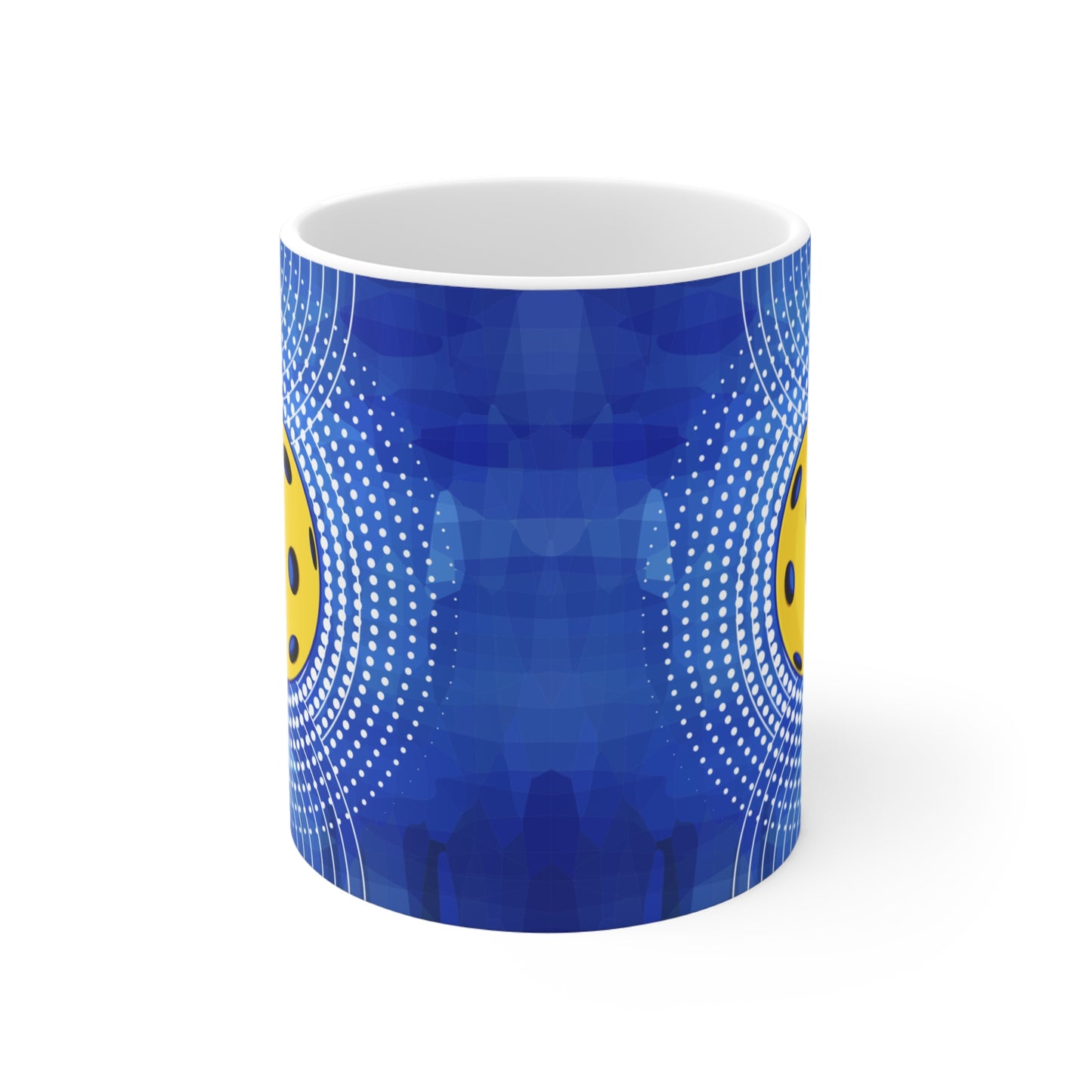 Modern Blue Pickleball Mug - Coffee cup mug glass for the Pickleball Player