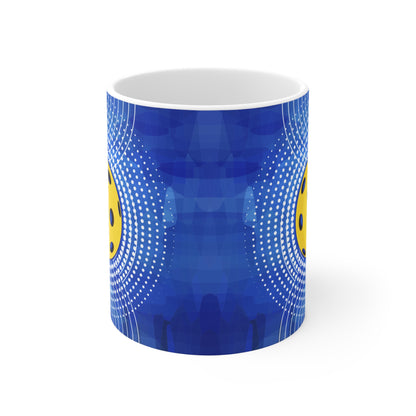 Modern Blue Pickleball Mug - Coffee cup mug glass for the Pickleball Player