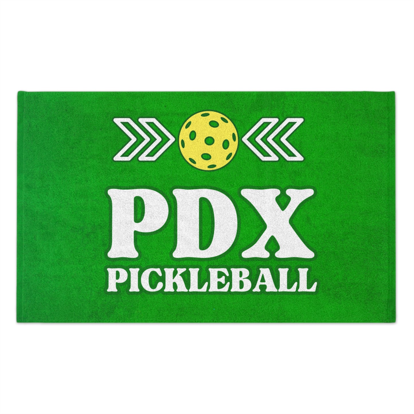 PDX Green Pickleball Rally Towel - courts, kitchen, bathroom towel for Pickleball player
