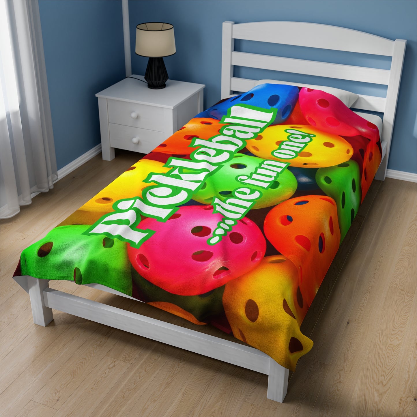 Plush Blanket - Pickleball Design, Small to Extra Large sizes - Gift for Home | pickleball the fun one style