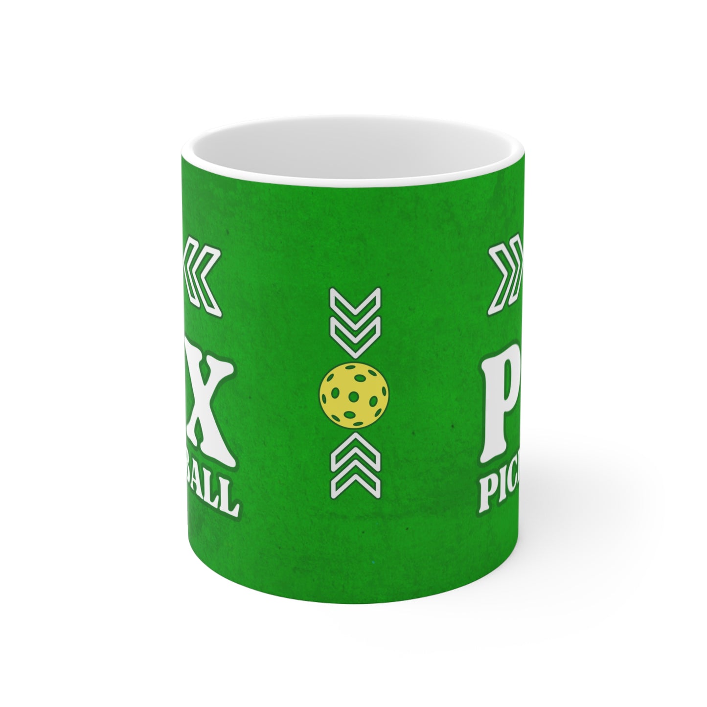 PDX Pickleball Yellow and Green Mug  - Pickleballer Mug with Yellow ball cup