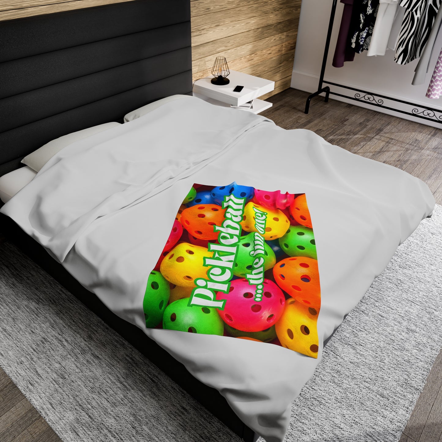 Plush Blanket - Pickleball Design, Small to Extra Large sizes - Gift for Home | pickleball the fun one style