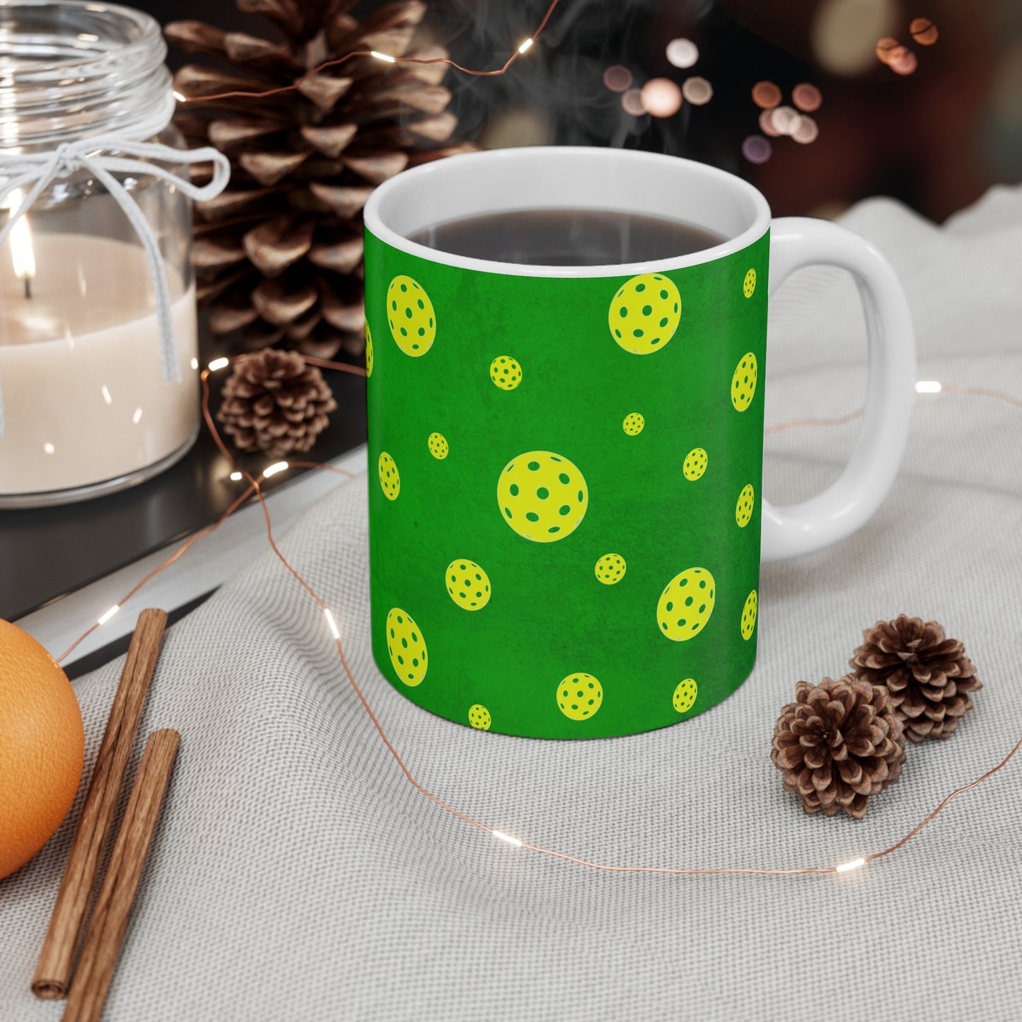Pickleball in Space Coffee Mug - Pickleballer mug cup ceramic