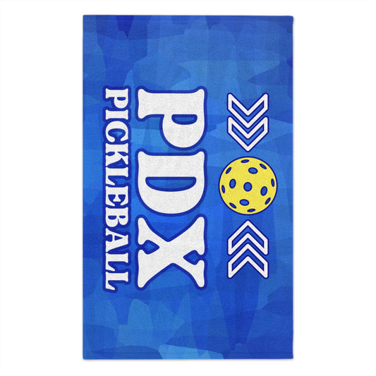 PDX Blue Pickleball Towel - Portland Oregon pickleball player sports rally kitchen bathroom towel