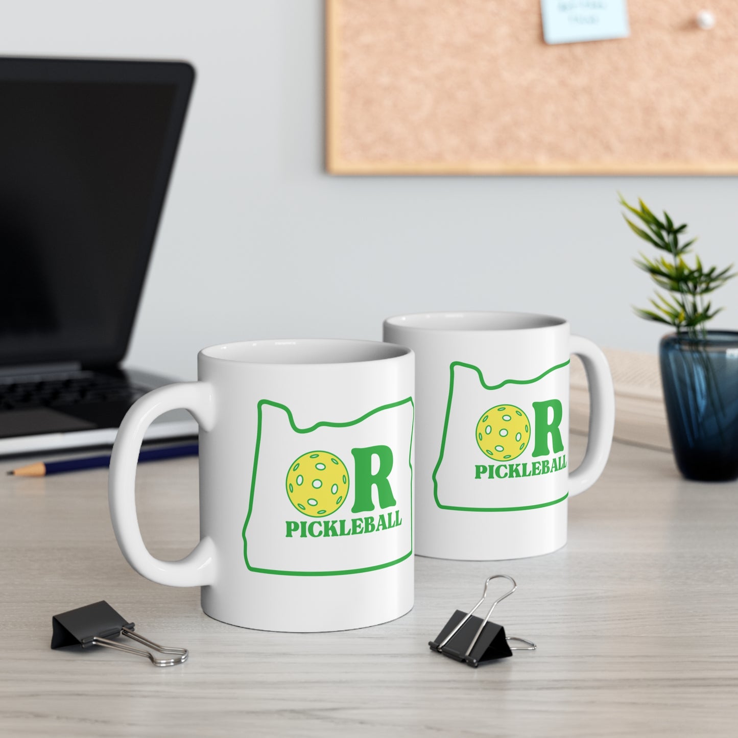 Oregon Pickleball Coffee Mug White - Pickleballer drink glass mug