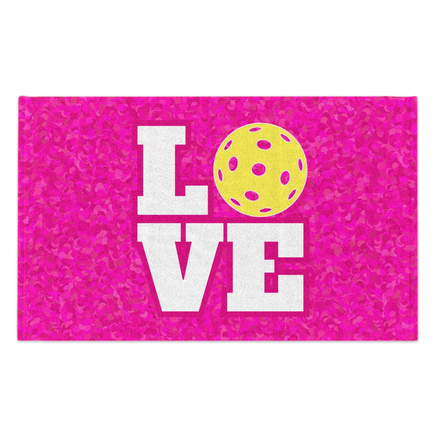 LOVE Pickleball Towel - pickleball player sports rally kitchen bathroom towel
