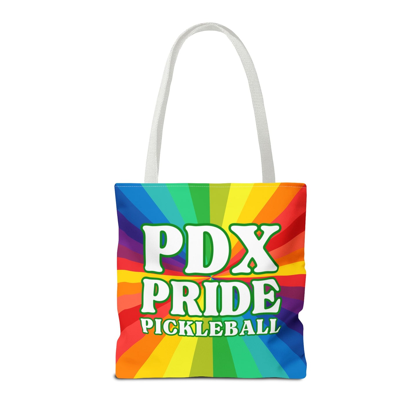 PDX Pride Pickleball Tote Bag - Portland Oregon LGTBQ pickleball player tote bag shopping courts gym