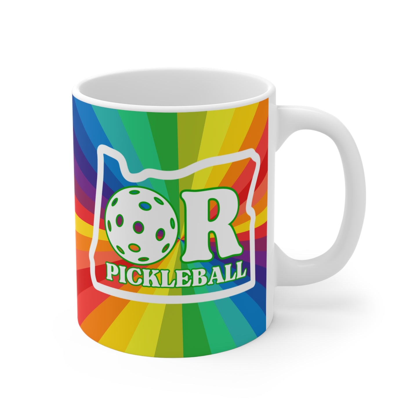 Oregon Pickleball Pride Coffee Mug - pickleballer cup mug LGTBQ