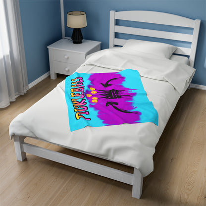 Plush Blanket - Pickleball Design, Small to Extra Large sizes - Gift for Home | graphic graffiti style