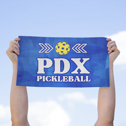 PDX Blue Pickleball Rally Towel - courts, kitchen, bathroom towel for Pickleball player