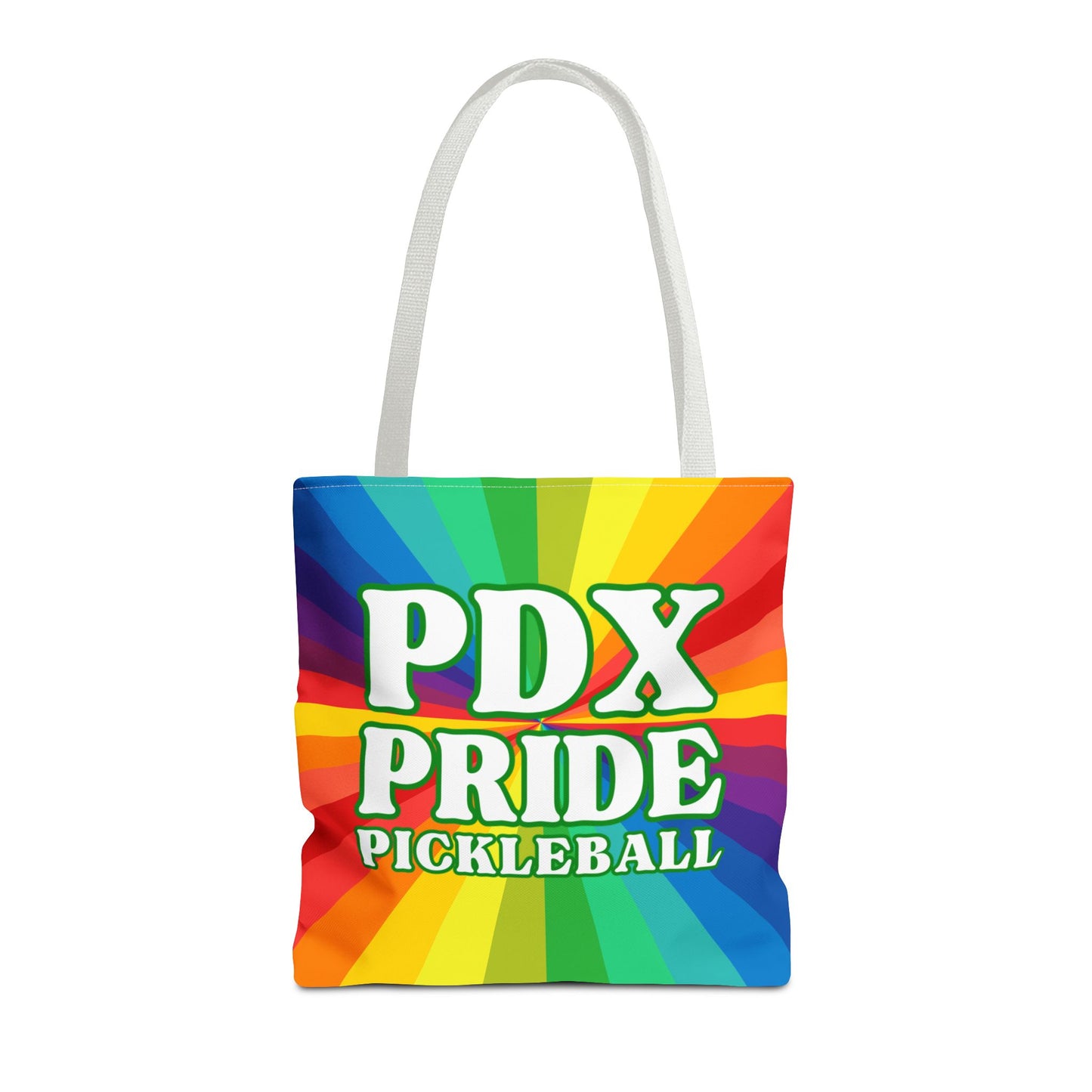 PDX Pride Pickleball Tote Bag - Portland Oregon LGTBQ pickleball player tote bag shopping courts gym