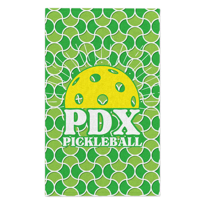 Sunrise Pattern PDX Pickleball Towel - Portland Oregon pickleball player sports rally kitchen bathroom towel